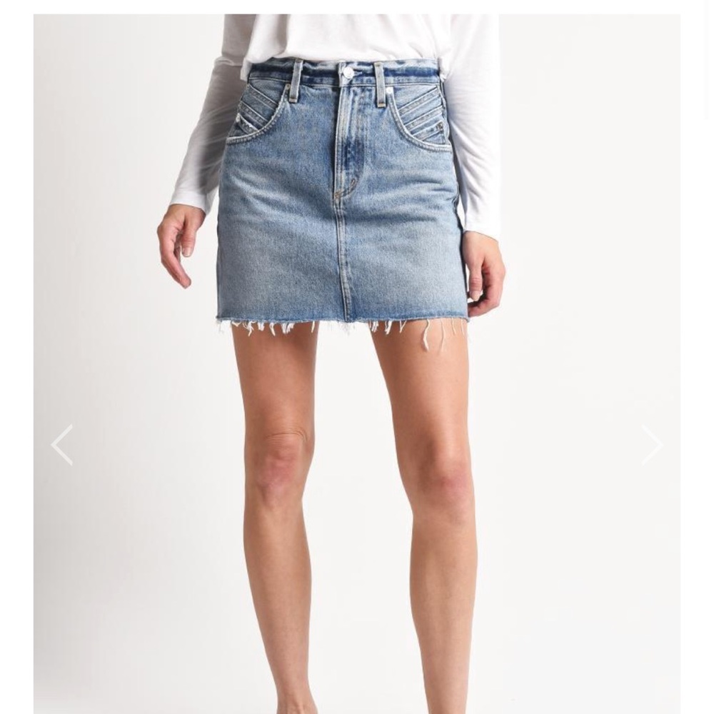 SOLD ❌AGOLDE Palmer High Waist Mini Skirt 🇺🇸🎇💙 NWT - Picture 5 of 10